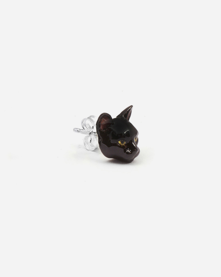 ORECCHINO GATTO EUROPEO SMALTATO