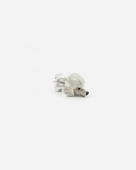 BOUCLE D’OREILLE CANICHE / ÉMAIL