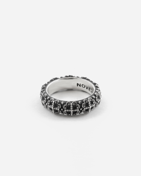 ANILLO ALIANZA GÓTICA PROMESA DE PLATA