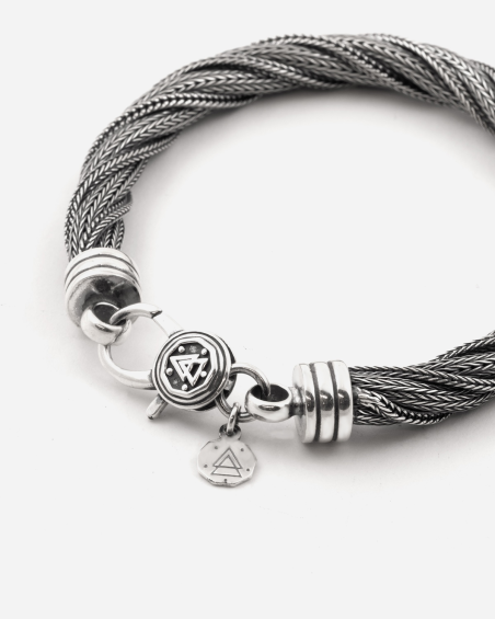 BRACELET MAILLE TORSADÉE GRAND EN ARGENT