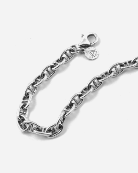 BRACCIALE CATENA TRAVERSINO IN ARGENTO
