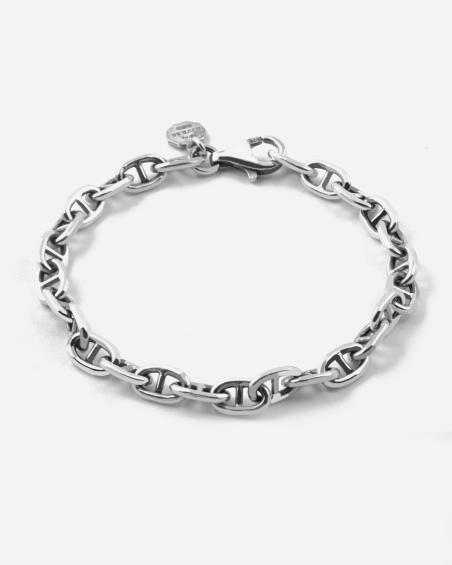 BRACCIALE CATENA TRAVERSINO IN ARGENTO