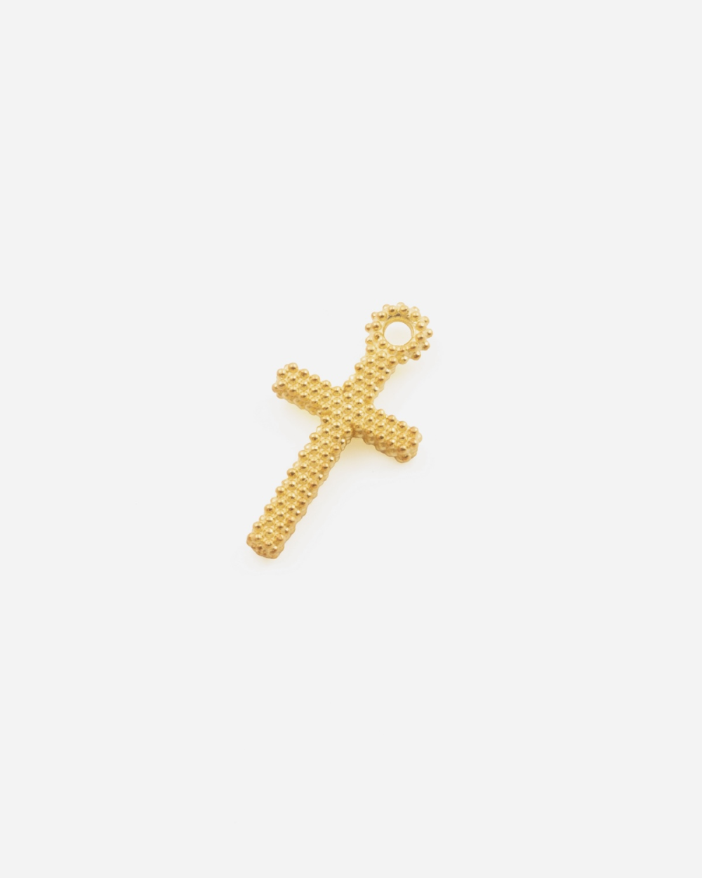 PENDENTIF CROIX À PICOTS PETIT PLAQUÉ OR