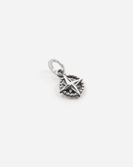 MINI CHARM COLGANTE ROSA DE LOS VIENTOS DE PLATA