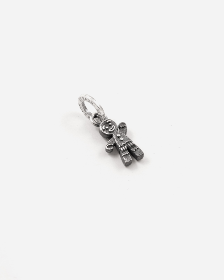 CIONDOLO MINI CHARM OMINO BISCOTTINO IN ARGENTO