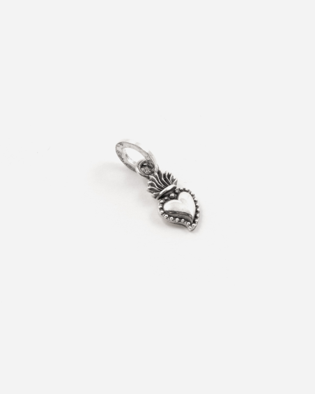 MINI CHARM PENDANT CŒUR EX-VOTO EN ARGENT