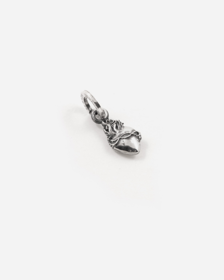 MINI CHARM PENDANT CŒUR SACRÉ EN ARGENT