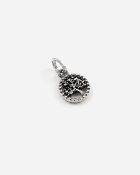 MINI CHARM COLGANTE ÁRBOL DE LA VIDA DE PLATA