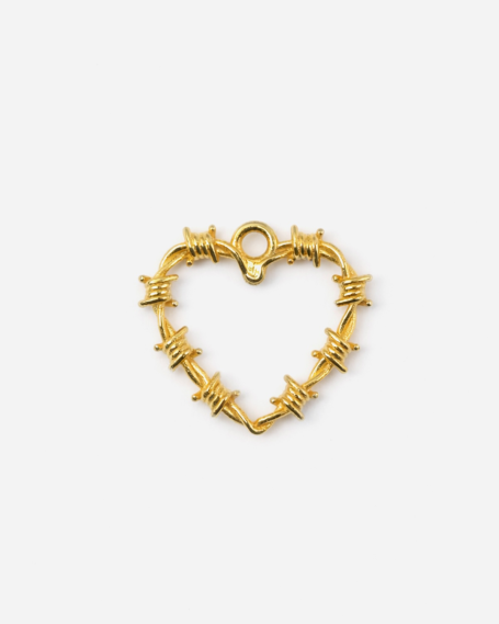 PENDENTIF CŒUR FIL BARBELÉ...