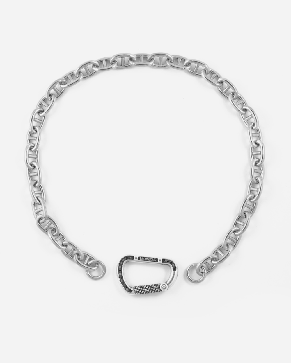 SILBER HALSKETTE KETTE REIF MIT STEG...