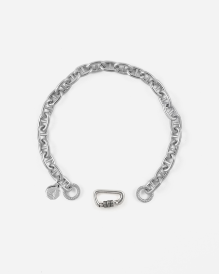BRACCIALE TRAVERSINO 150 IN ARGENTO CON MOSCHETTONE