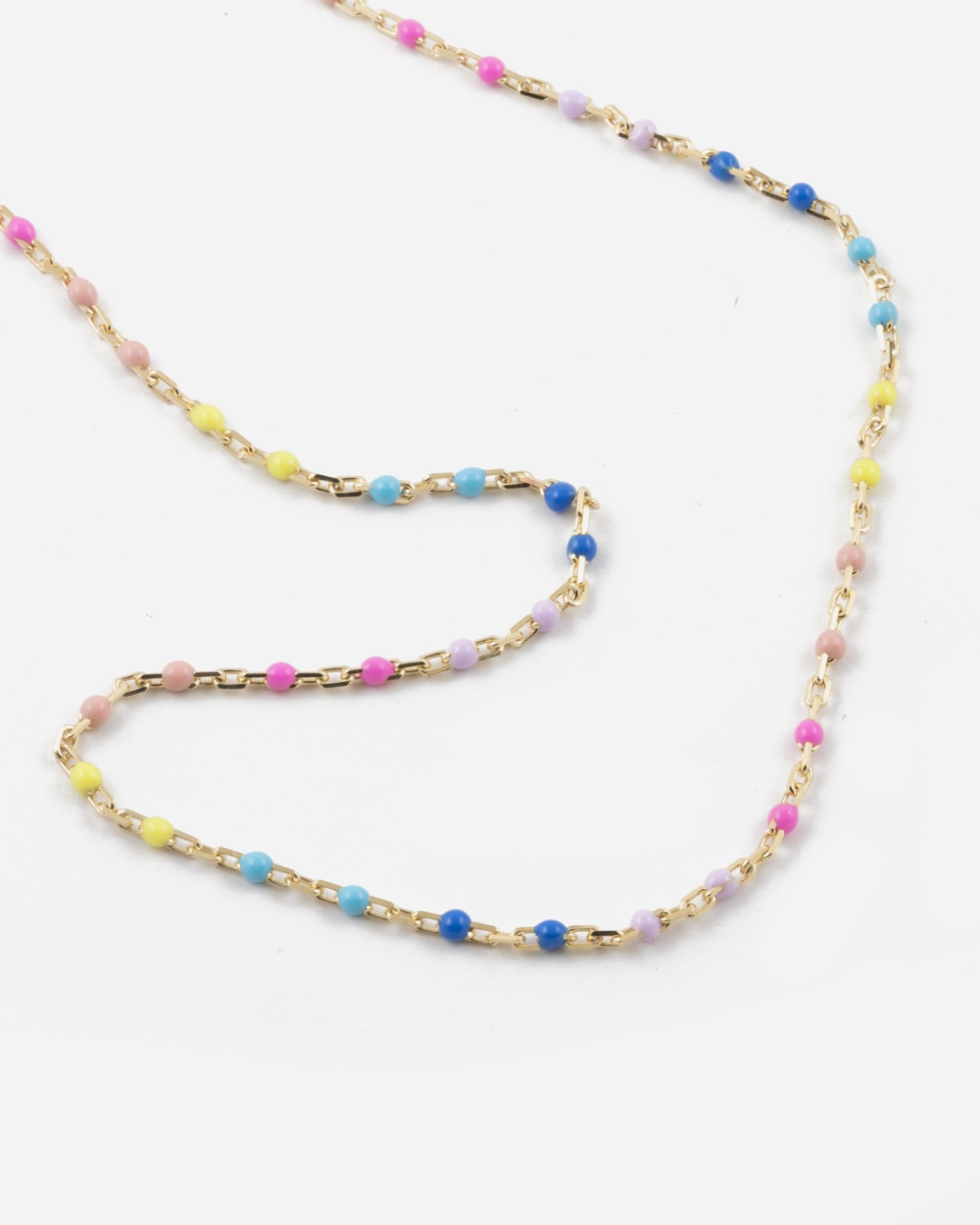 MULTICOLOR ENAMEL NECKLACE GOLD PLATED