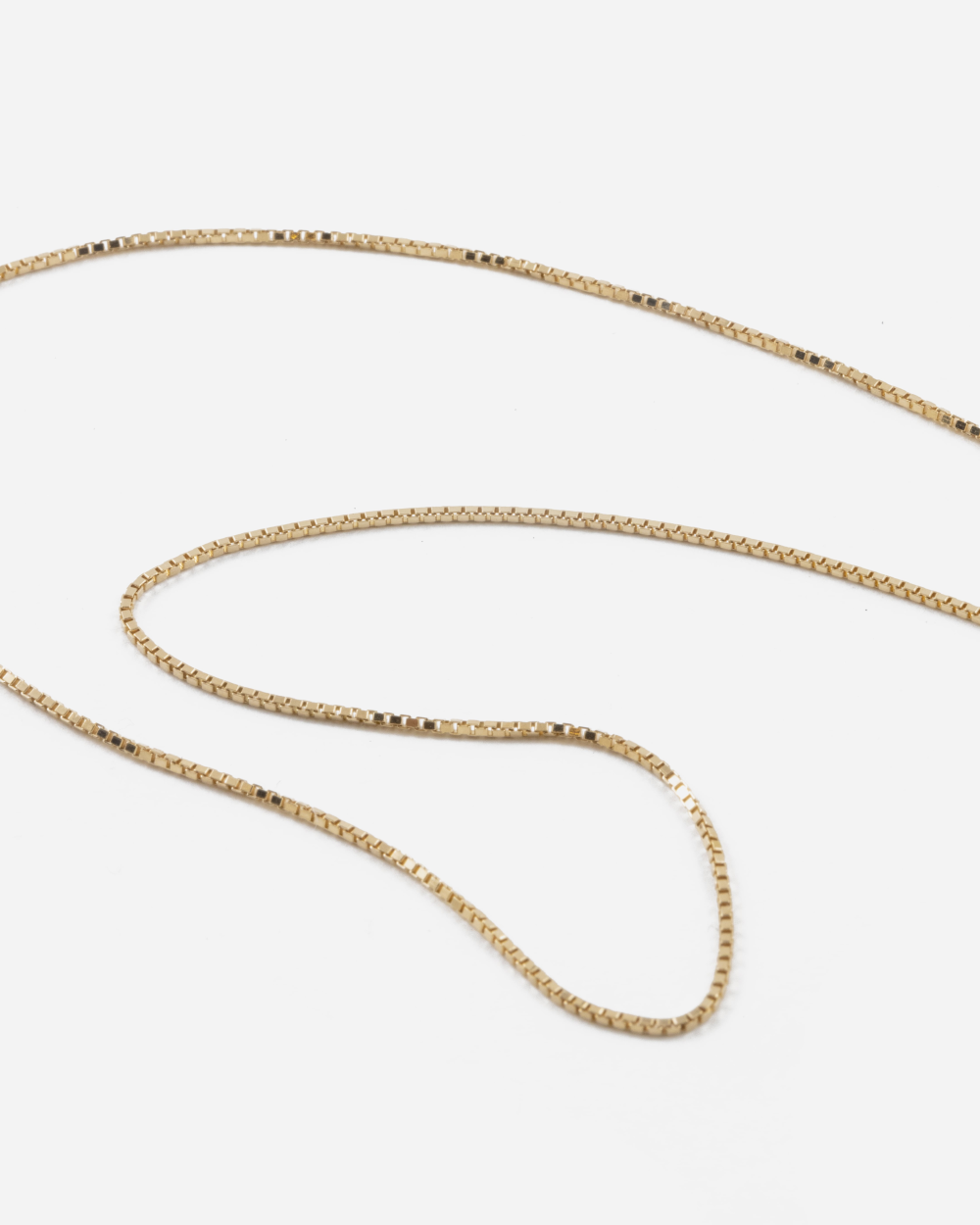 MINI GOLD PLATED BOX CHAIN NECKLACE