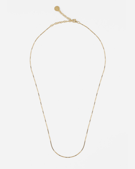COLLAR MINI CADENA VENECIANA PLATEADA EN ORO