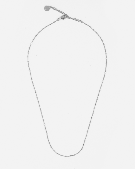 COLLAR DE CADENA GRUMET CON CUBOS DE PLATA