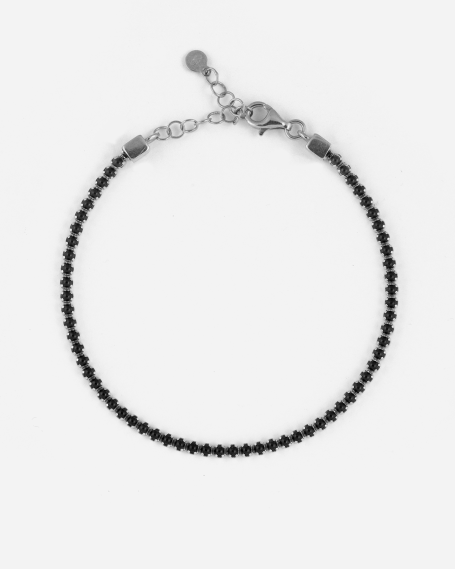 SILVER TENNIS BRACELET WITH...