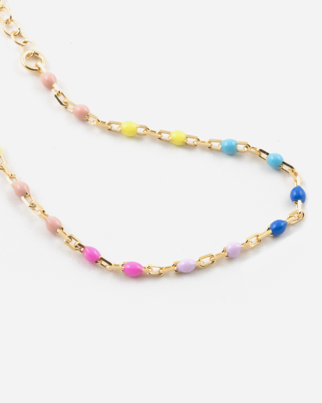 MEHRFARBIGES EMAILLE-ARMBAND VERGOLDET
