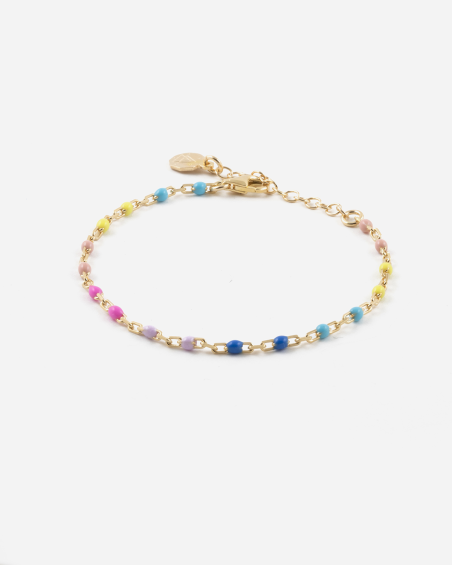 MEHRFARBIGES EMAILLE-ARMBAND VERGOLDET