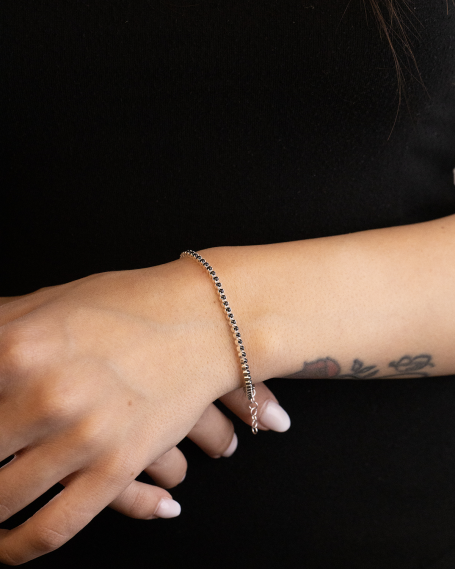 SILVER TENNIS BRACELET WITH... 2