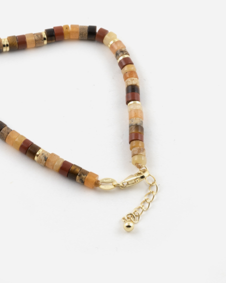 GOLD PLATED BROWN ELEMENTS BRACELET