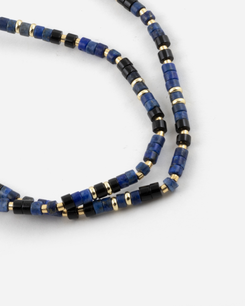 COLLAR CILINDROS MINI AZULES PLATEADO...