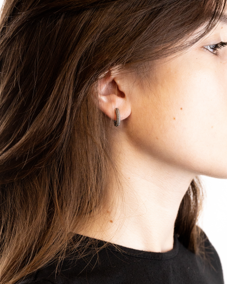 SILVER PLATED DOTTED HOOP... 2