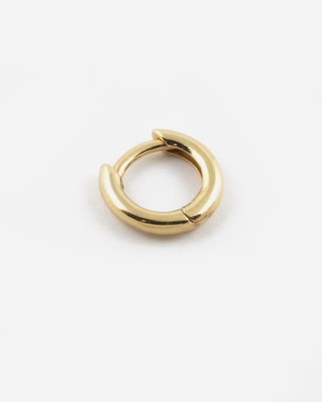 GOLD PLATED HOOP EARRING WITH SNAP CLOSURE