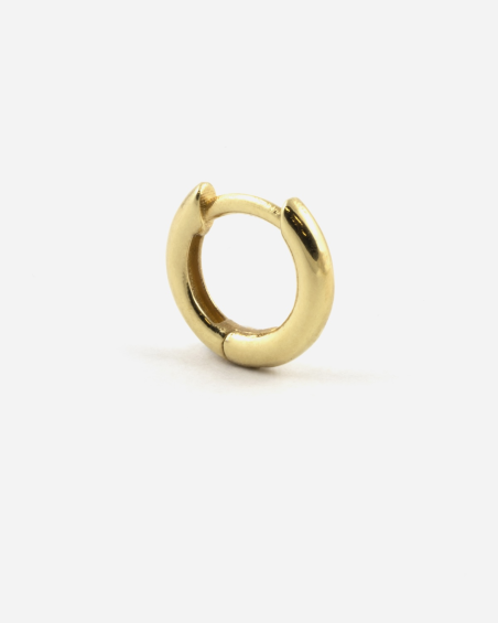 GOLD PLATED HOOP EARRING WITH SNAP CLOSURE